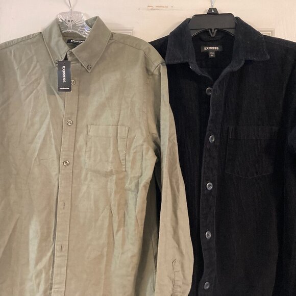 2 New Men's EXPRES long sleeve shirts - Picture 1 of 7